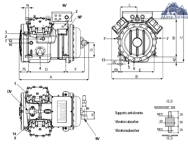 схема Frascold S15-51Y