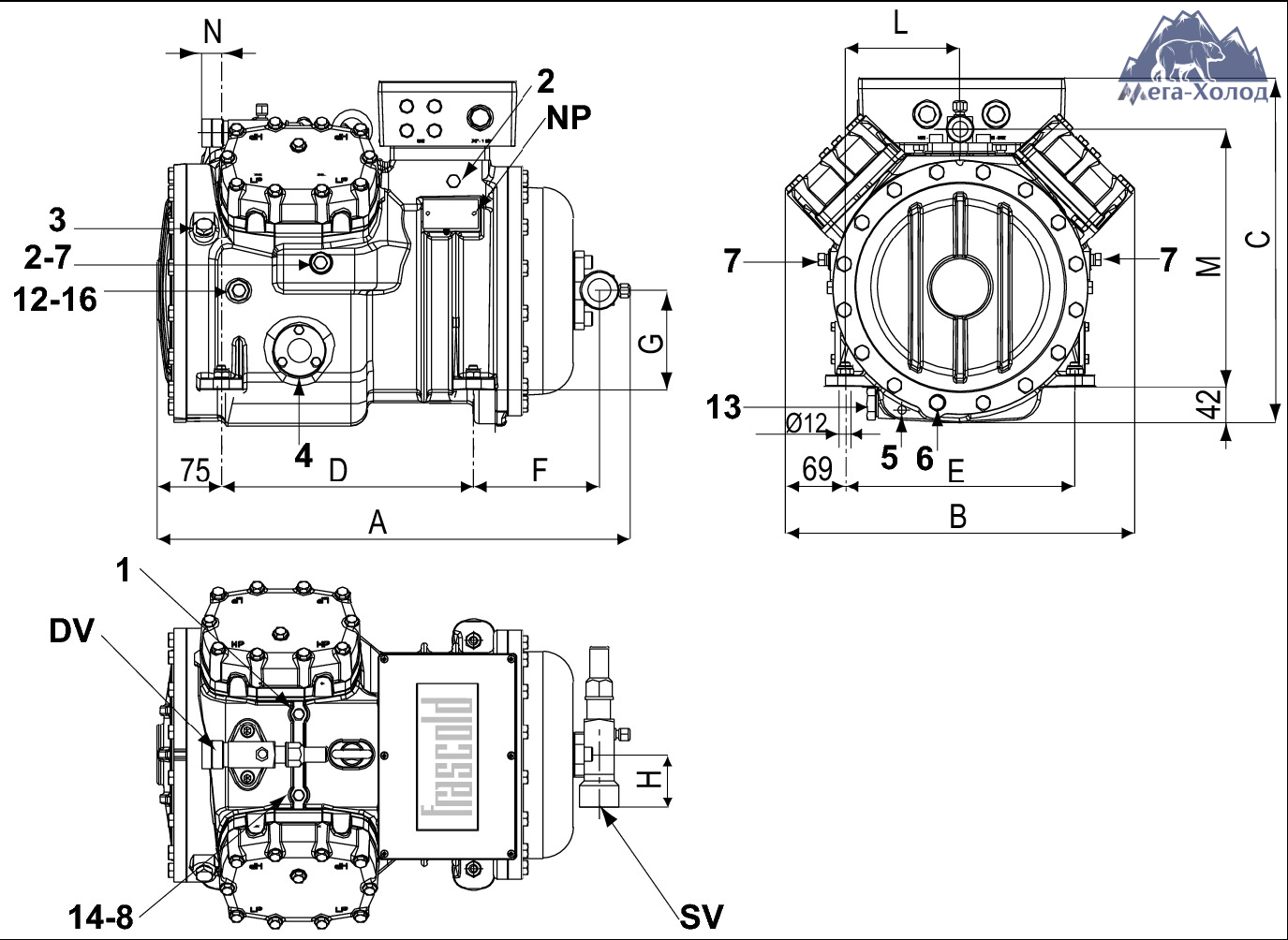 схема Frascold S20-56Y