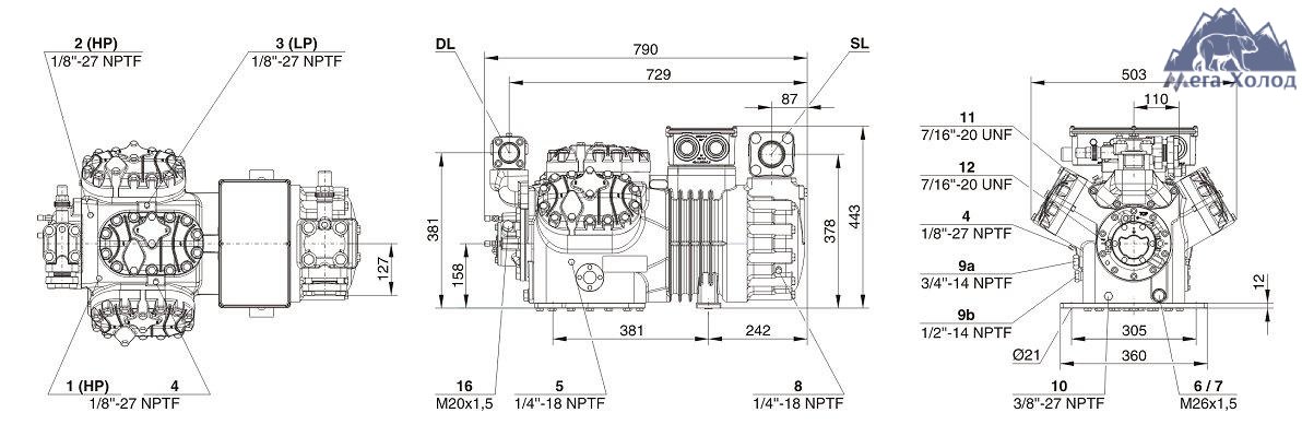 схема Bitzer 4NCS-20.2 Y 