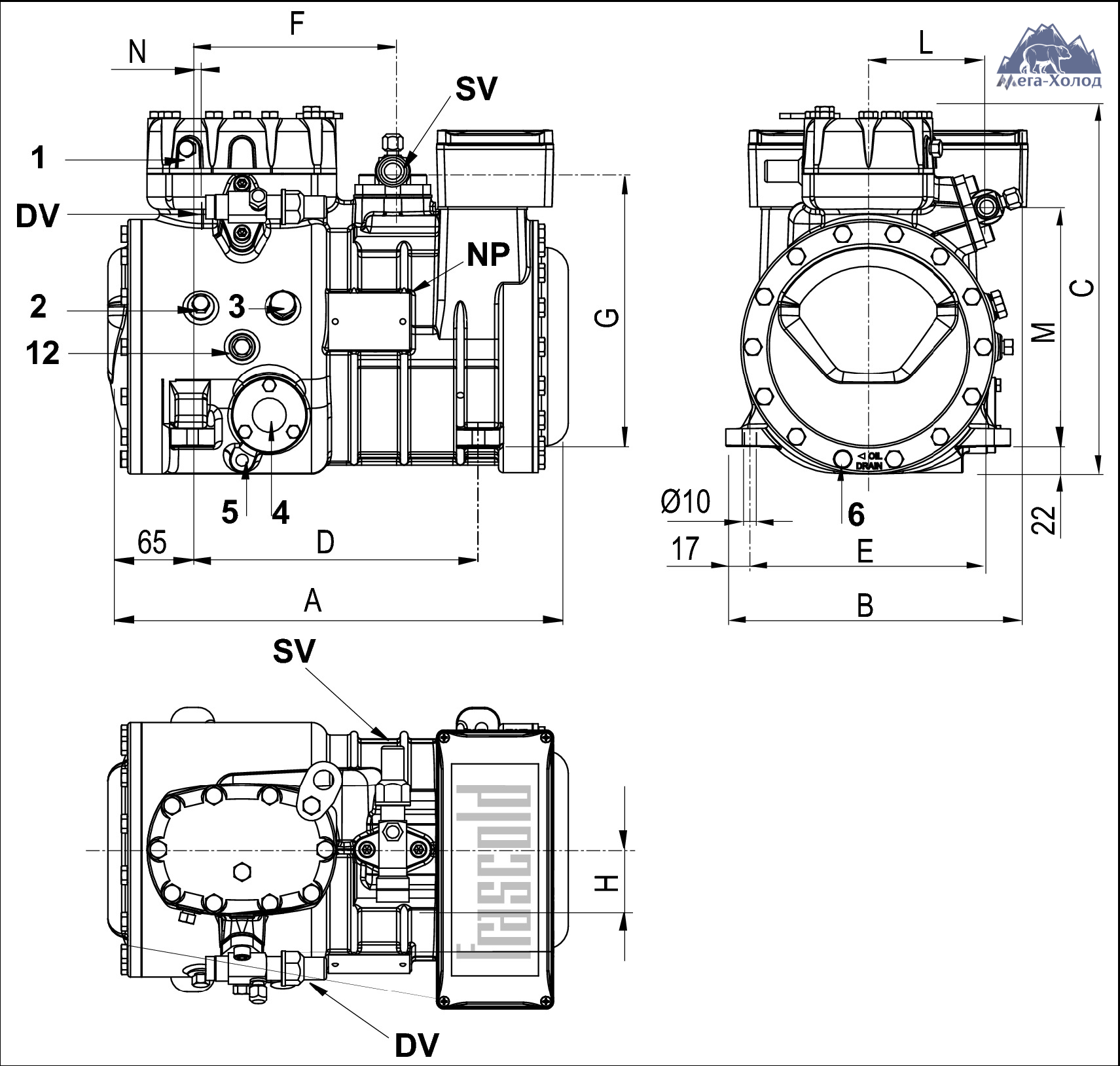 схема Frascold D3-18.1Y
