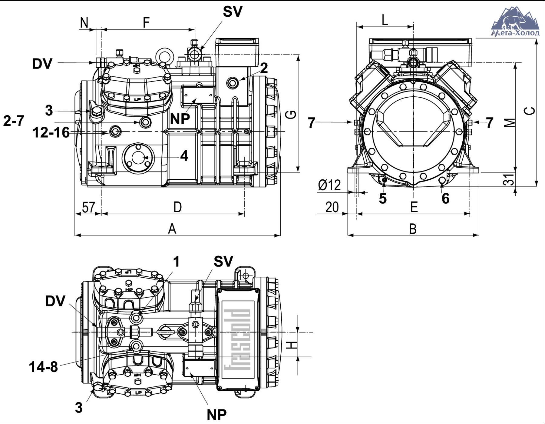 схема Frascold Q7-28.1Y