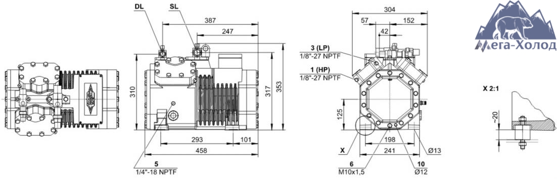 схема Bitzer 4DC-7.2Y