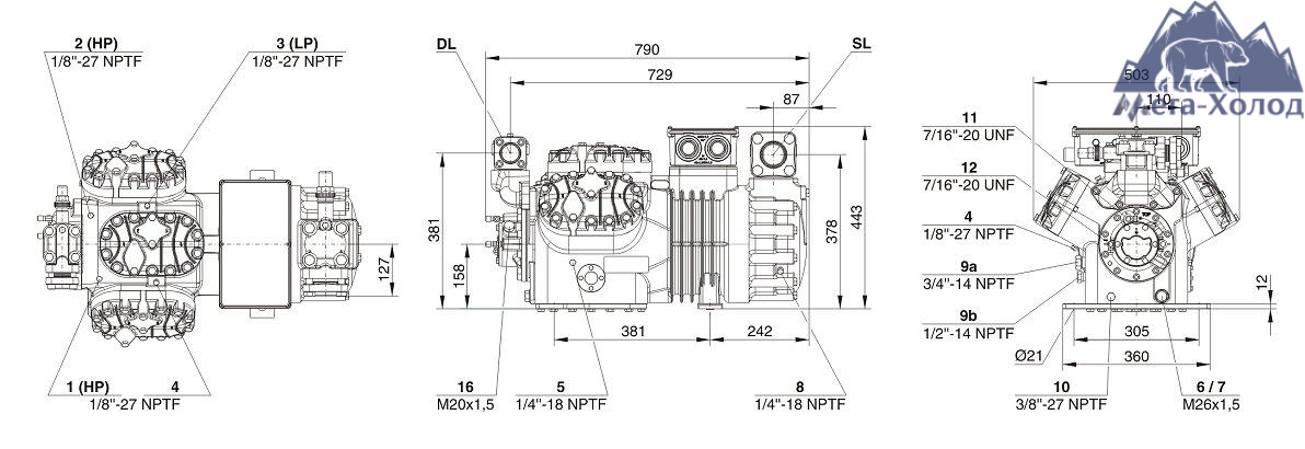 схема Bitzer 6FE-44Y