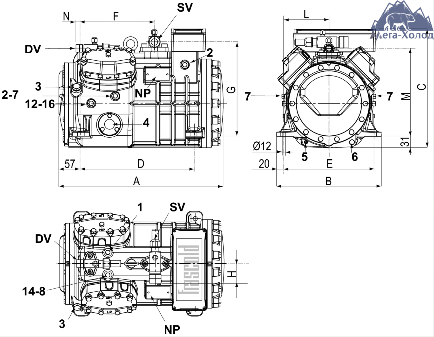схема Frascold Q424.1Y