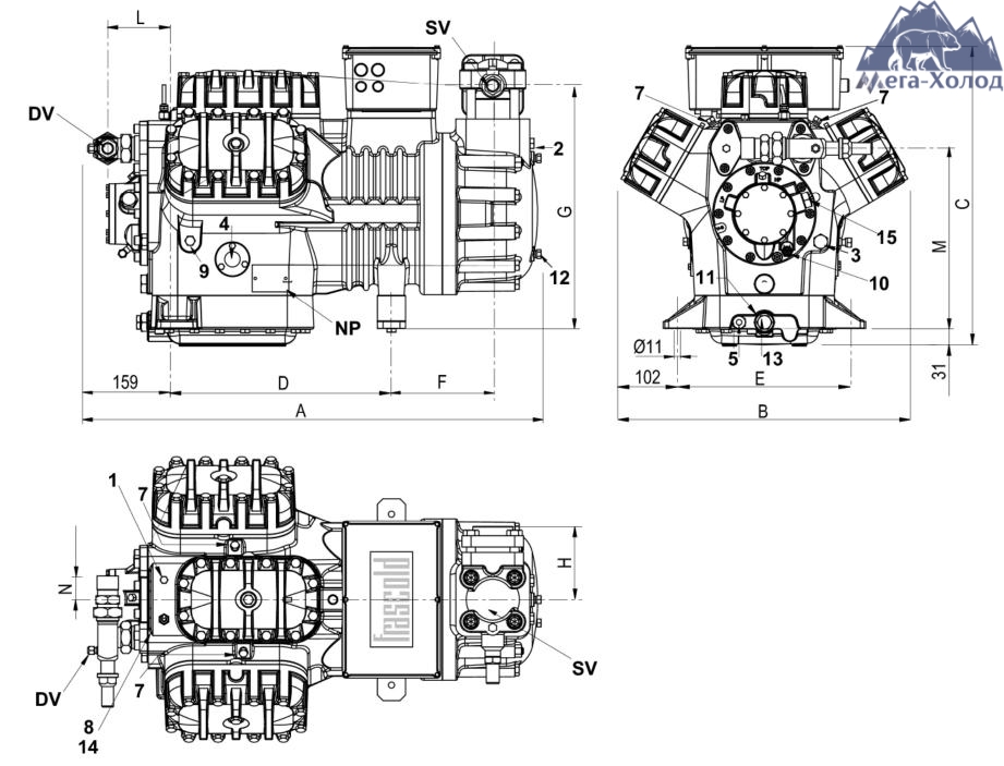 Схема Frascold Z30126Y