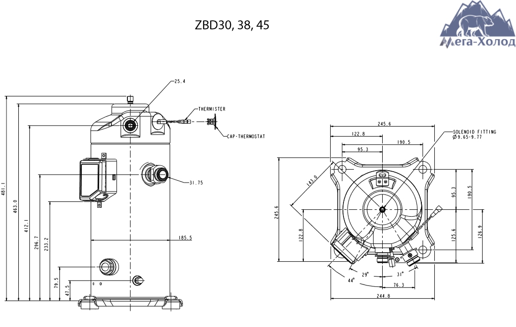 схема Copeland ZBD30KCE